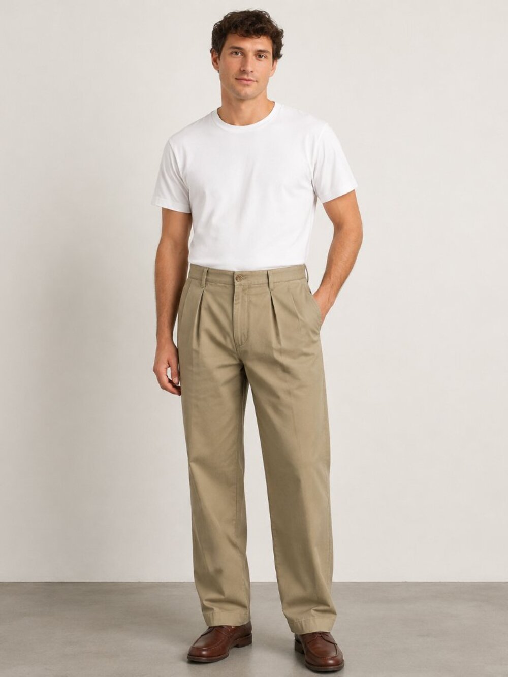 Dockers Classic Fit Khaki Pants Men’s W44 L30 Beige Straight Leg Chinos